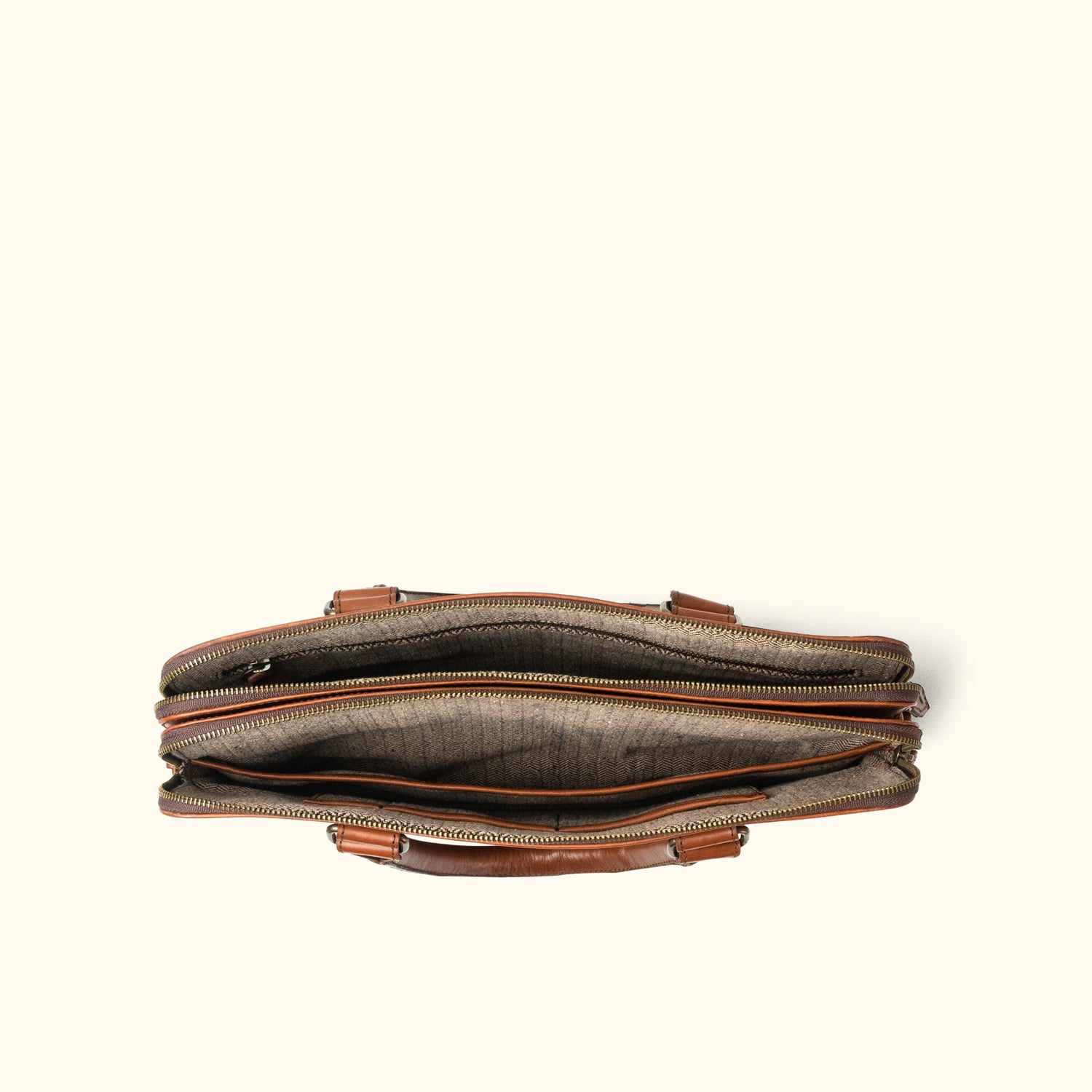 Stylish leather briefcase showcasing refined craftsmanship and design.